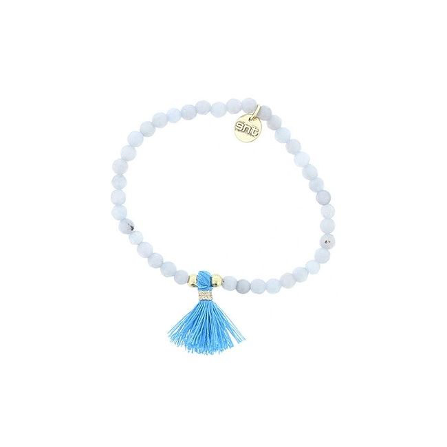 PULSERA CUENTAS PIEDRAS FLECO