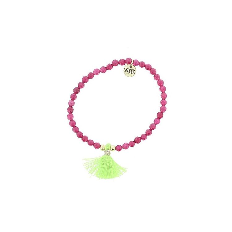 FRINGED STONE BEADS BRACELET
