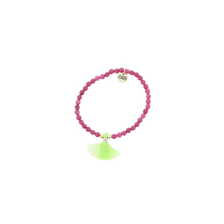 FRINGED STONE BEADS BRACELET
