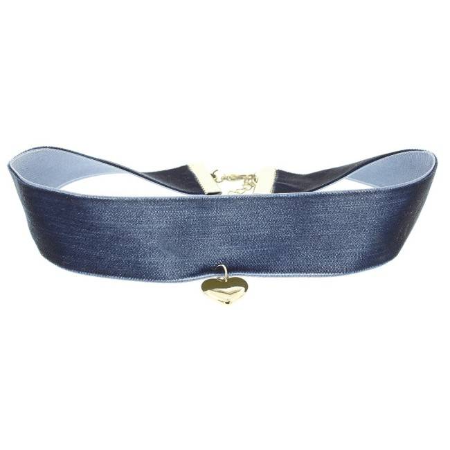 VELVET CHOKER 2.5CM HEART PENDANT