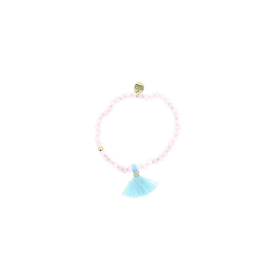 PULSERA CUENTAS FACETADAS FLECO