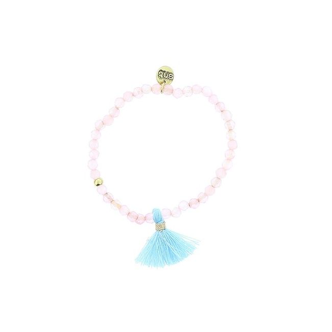PULSERA CUENTAS FACETADAS FLECO
