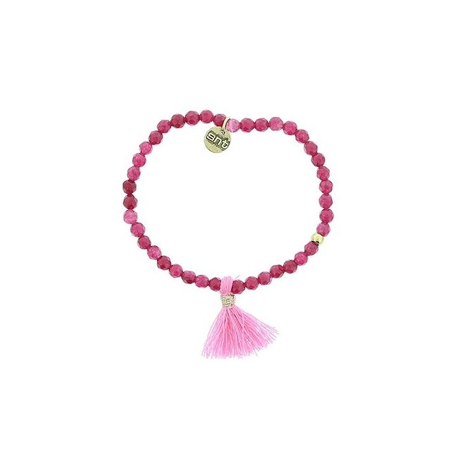 PULSERA CUENTAS FACETADAS FLECO