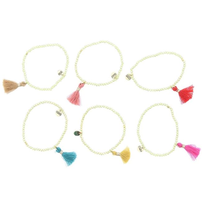 PULSERA CUENTAS FACETADAS FLECO