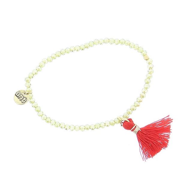 FRINGED FACETED BEADS BRACELET