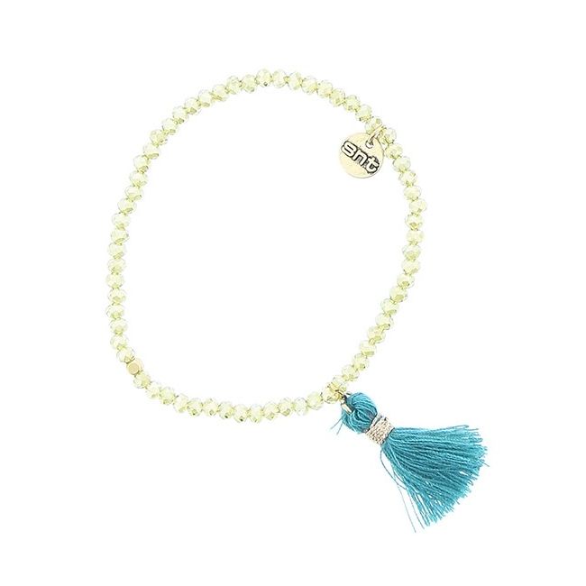 FRINGED FACETED BEADS BRACELET