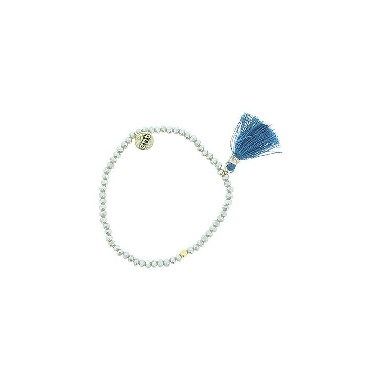 PULSERA CUENTAS FACETADAS FLECO 2