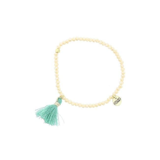 PULSERA CUENTAS FACETADAS FLECO