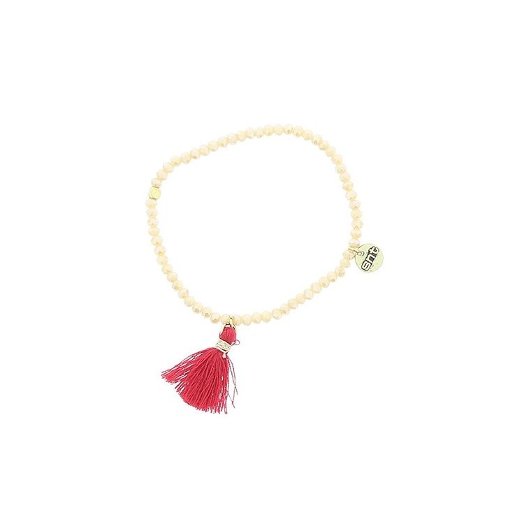 PULSERA CUENTAS FACETADAS FLECO 2