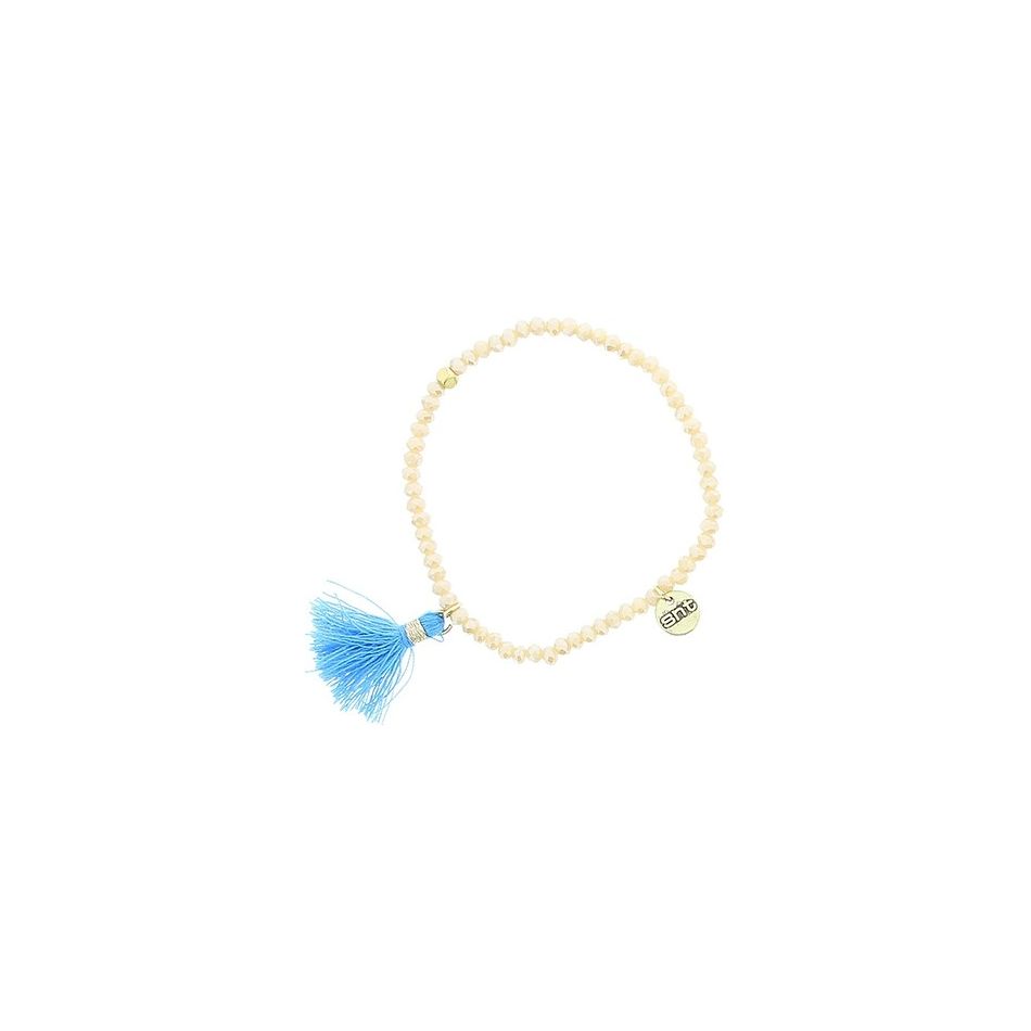 PULSERA CUENTAS FACETADAS FLECO