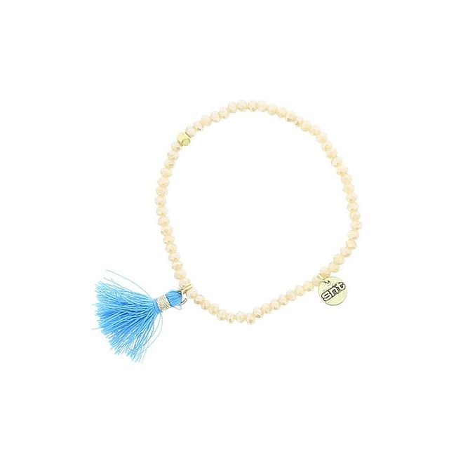 PULSERA CUENTAS FACETADAS FLECO