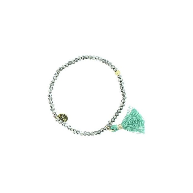 FRINGED FACETED BEADS BRACELET