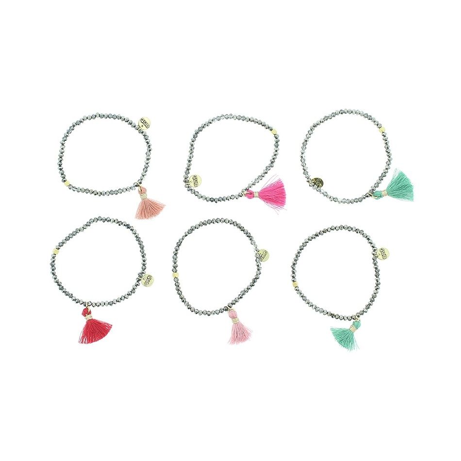 FRINGED FACETED BEADS BRACELET