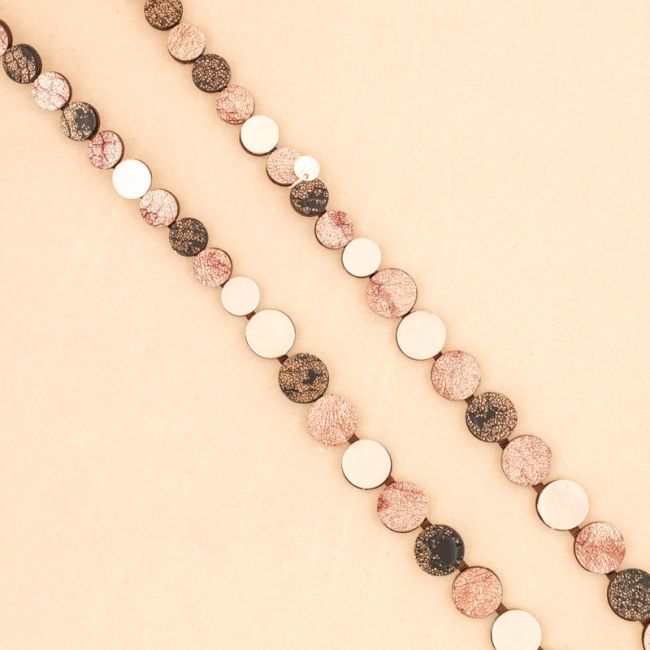 SUEDE LEATHER METAL LONG NECKLACE