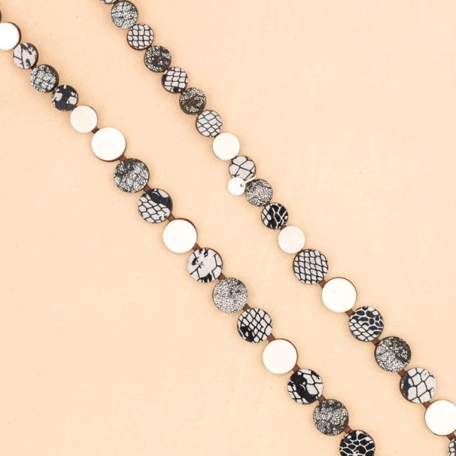 SUEDE LEATHER METAL LONG NECKLACE