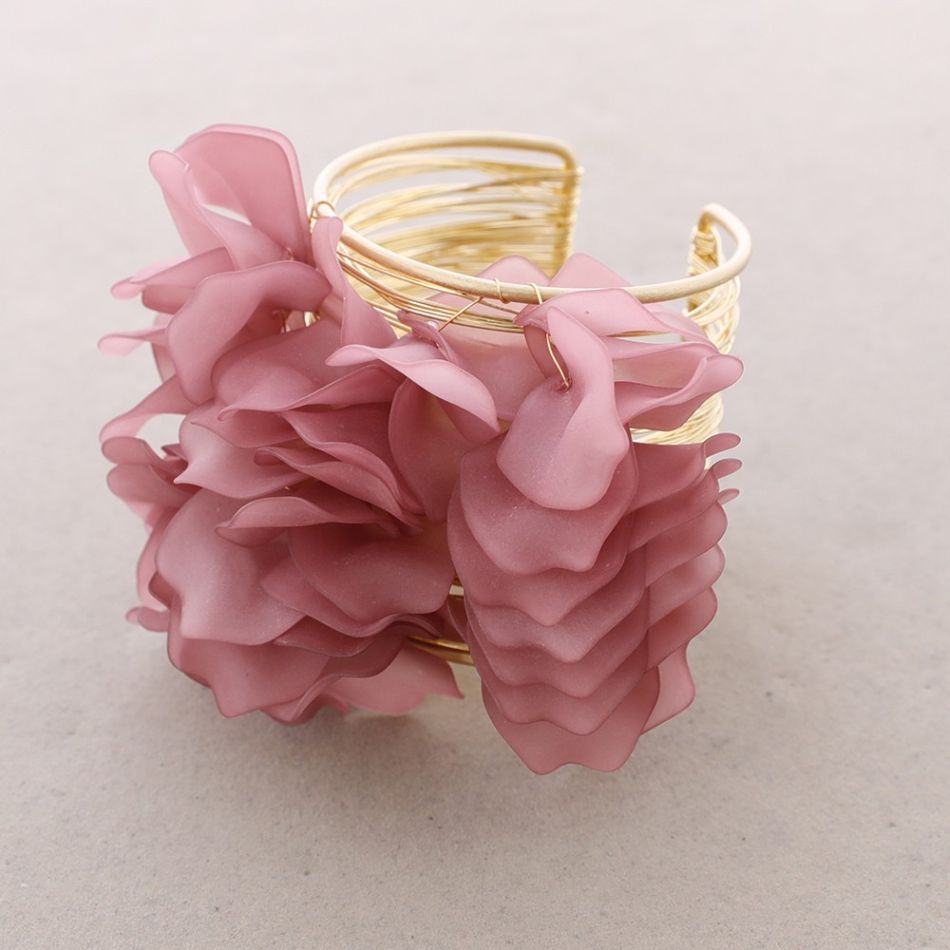 PULSERA METAL AJUSTABLE PÉTALOS