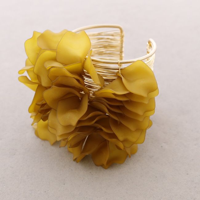 PULSERA METAL AJUSTABLE PÉTALOS