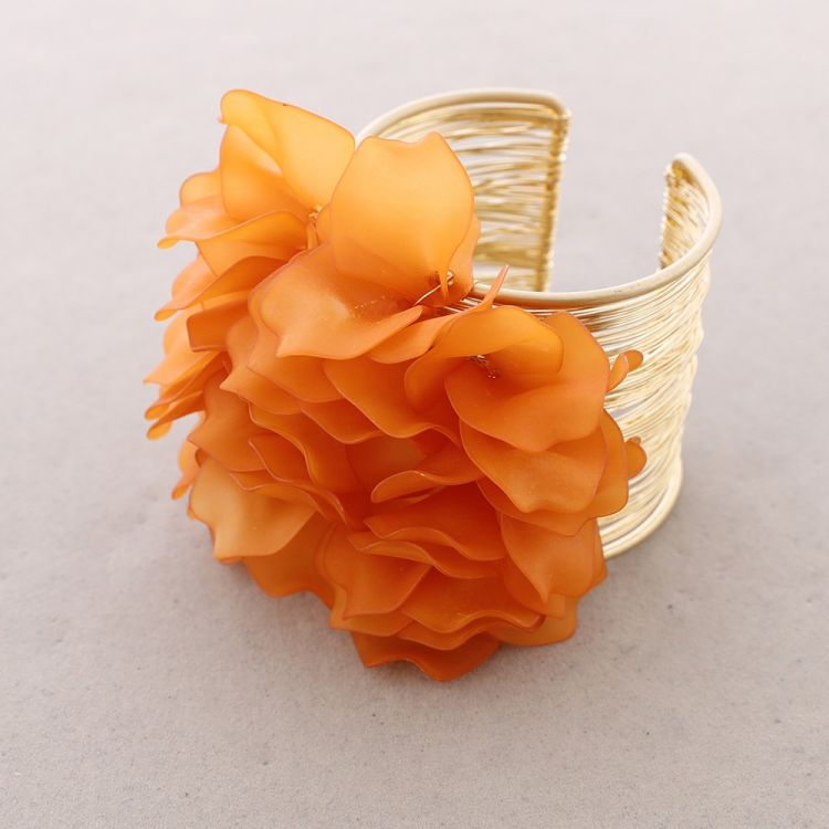 PULSERA METAL AJUSTABLE PÉTALOS