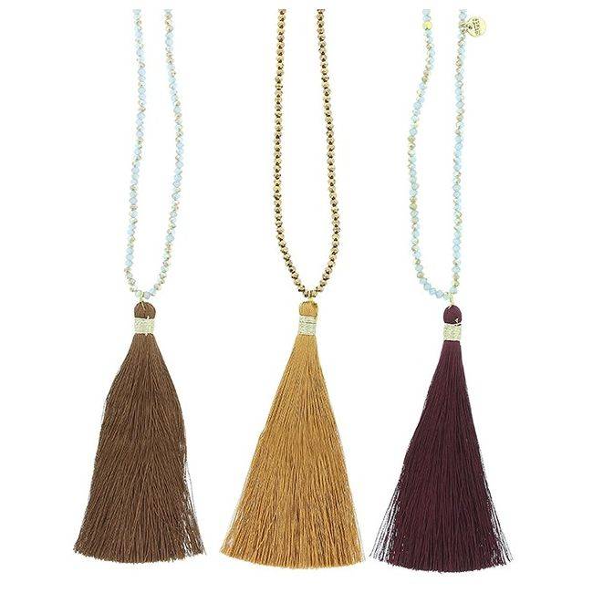 LONG PENDANT NECKLACE FRINGE