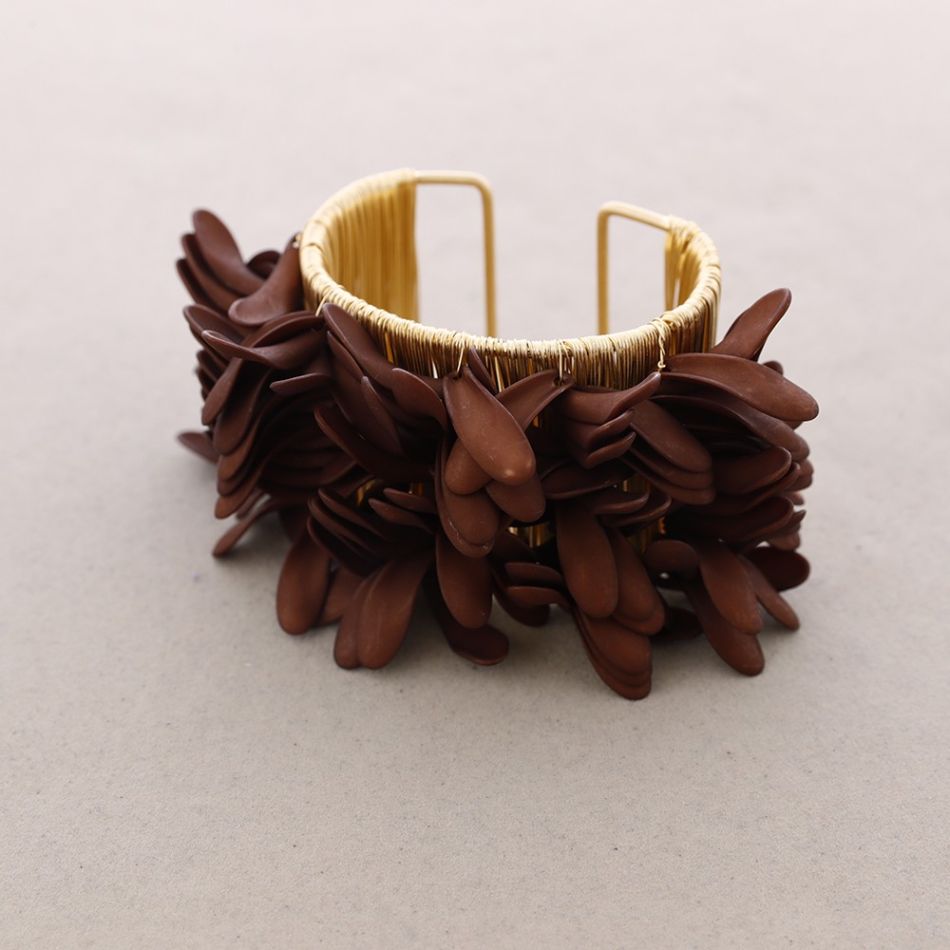 PULSERA METAL AJUSTABLE PÉTALOS