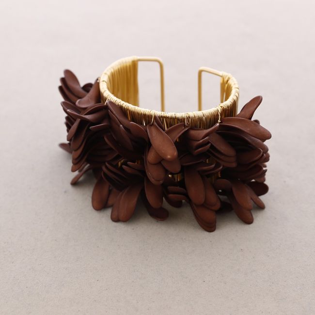 PULSERA METAL AJUSTABLE PÉTALOS