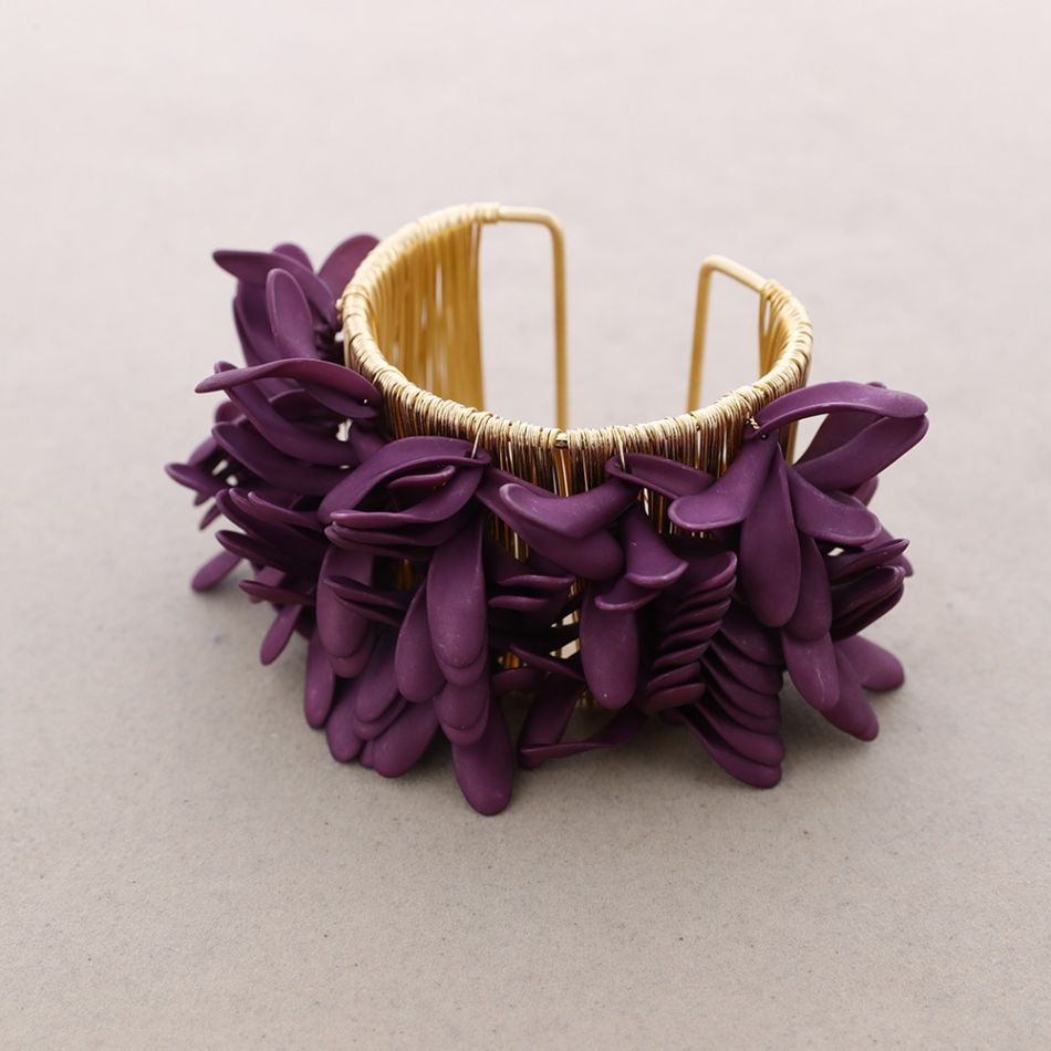 PULSERA METAL AJUSTABLE PÉTALOS