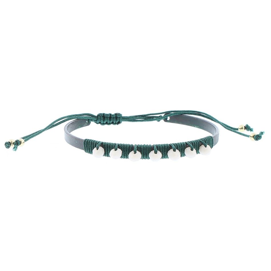 MACRAME FACETED CRYSTALS BRACELET