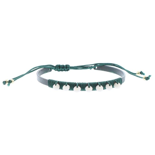 PULSERA  MACRAMÉ CRISTALES FACETADOS