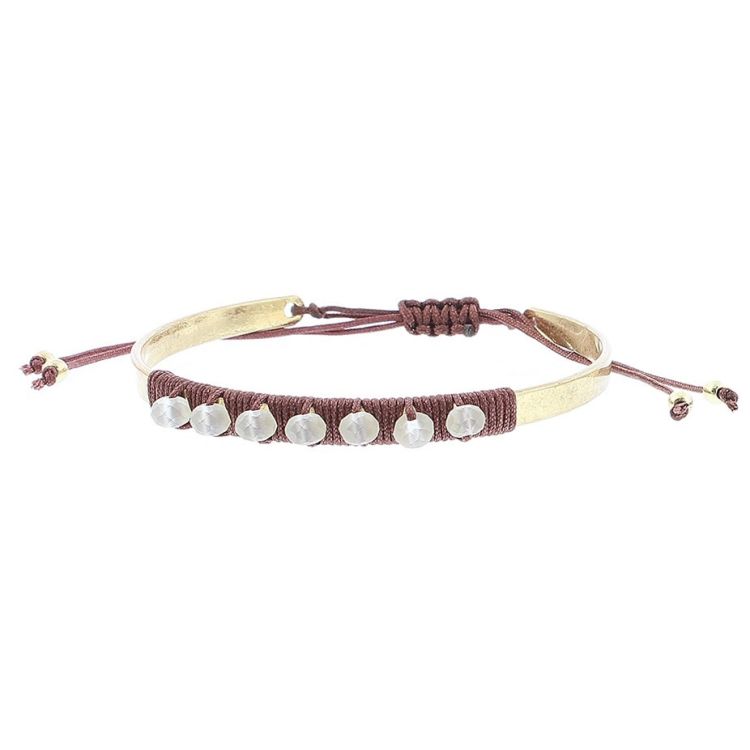 MACRAME FACETED CRYSTALS BRACELET 2