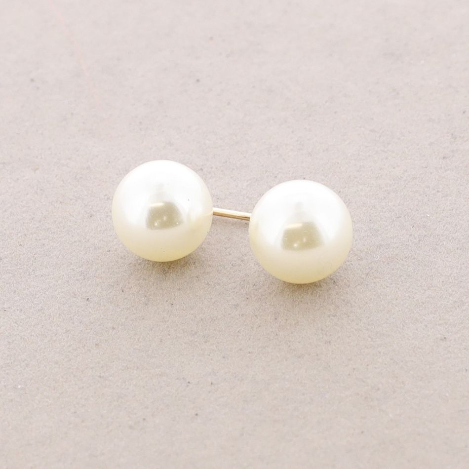 BROCHE DOBLE BOLA IMITACIÓN PERLA