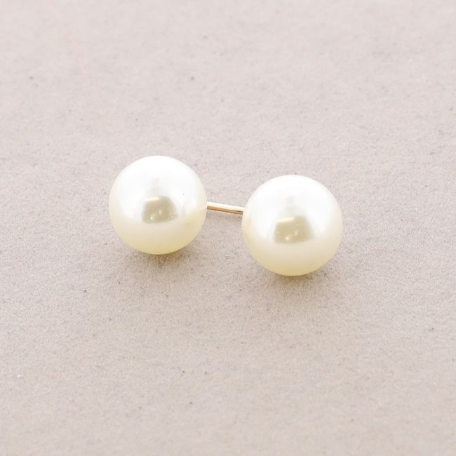 DOUBLE BALL IMITATION PEARL BROOCH
