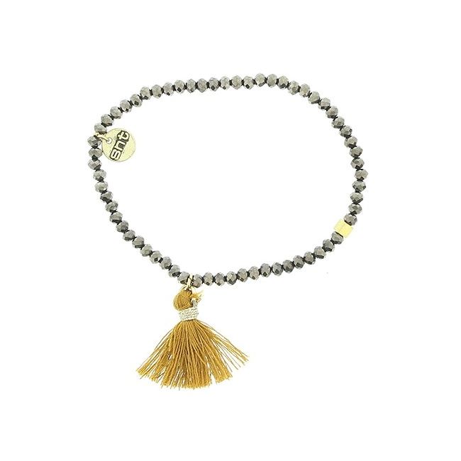 FRINGED FACETED BEADS BRACELET
