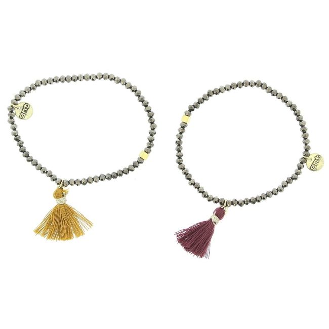 FRINGED FACETED BEADS BRACELET
