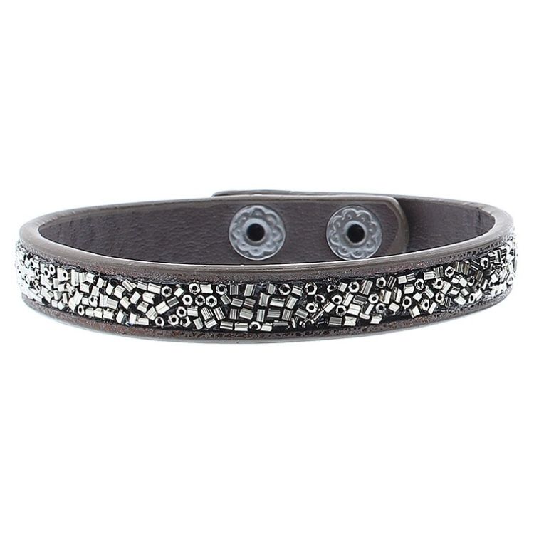 BEADED IMITATION LEATHER BRACELET