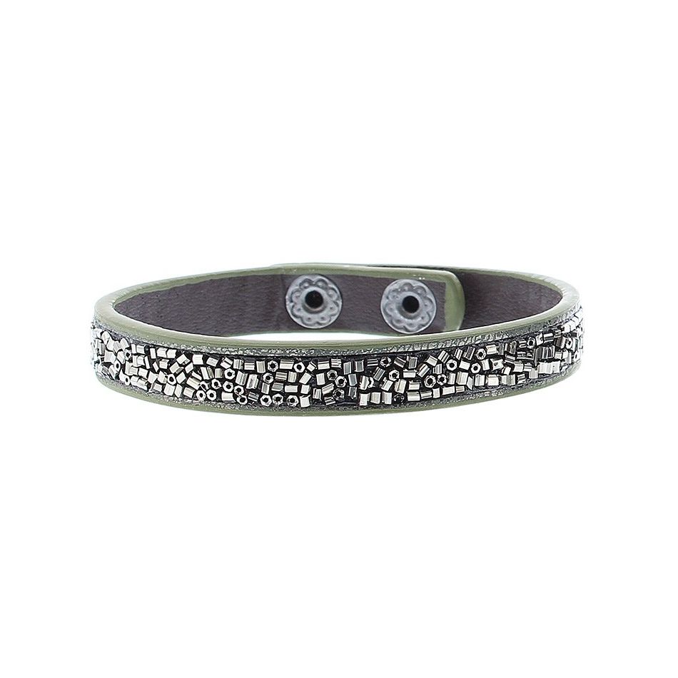 BEADED IMITATION LEATHER BRACELET