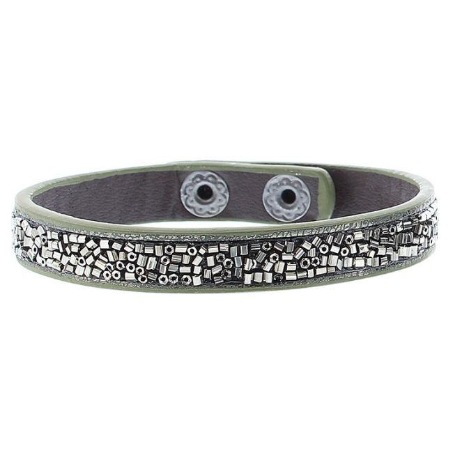 BEADED IMITATION LEATHER BRACELET
