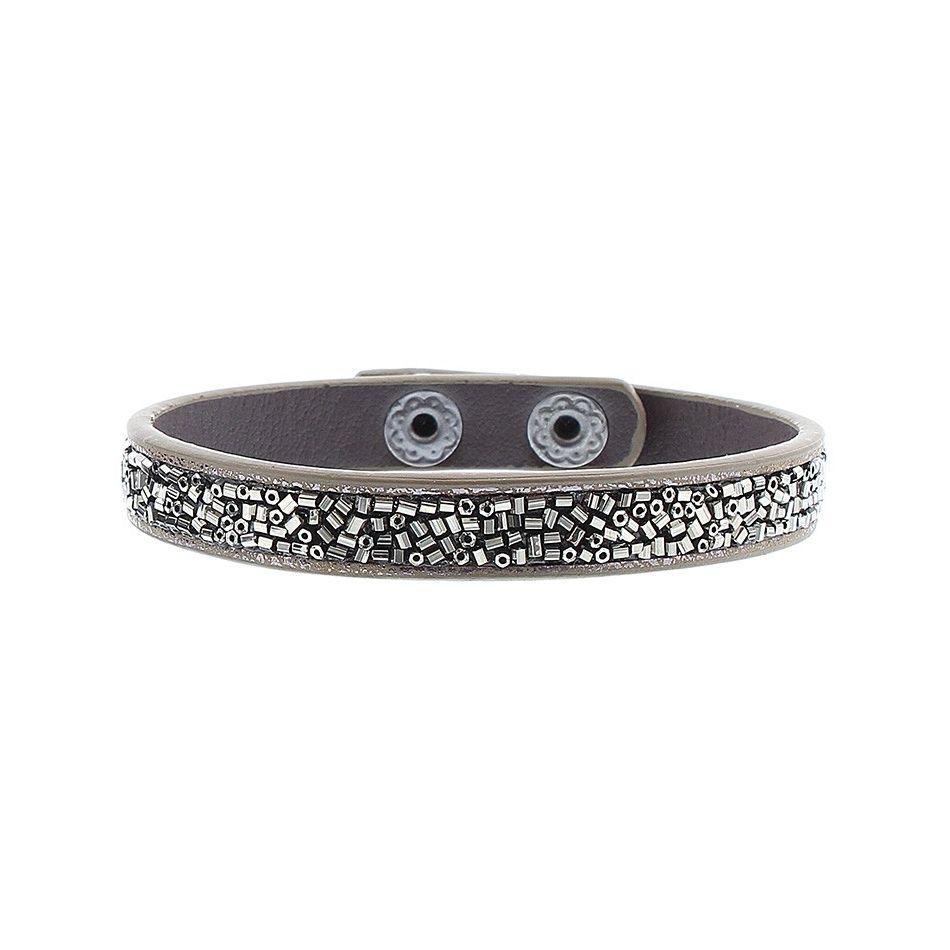 BEADED IMITATION LEATHER BRACELET