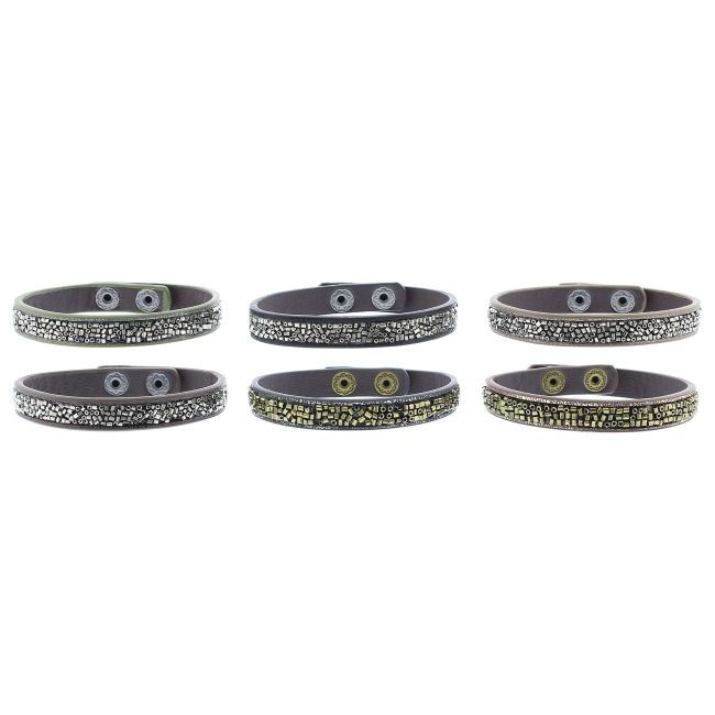 BEADED IMITATION LEATHER BRACELET