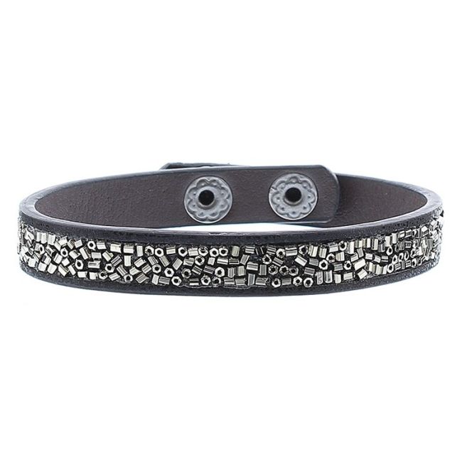 BEADED IMITATION LEATHER BRACELET
