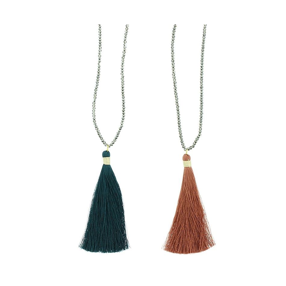 LONG PENDANT NECKLACE FRINGE