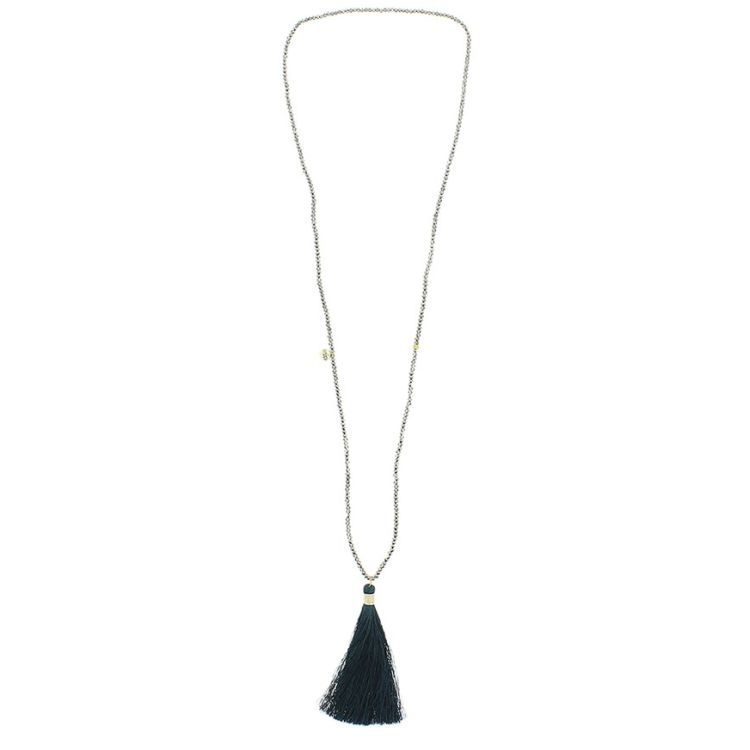 LONG PENDANT NECKLACE FRINGE 2
