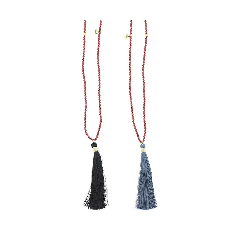 COLLAR LARGO COLGANTE FLECO
