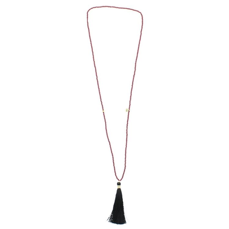 COLLAR LARGO COLGANTE FLECO