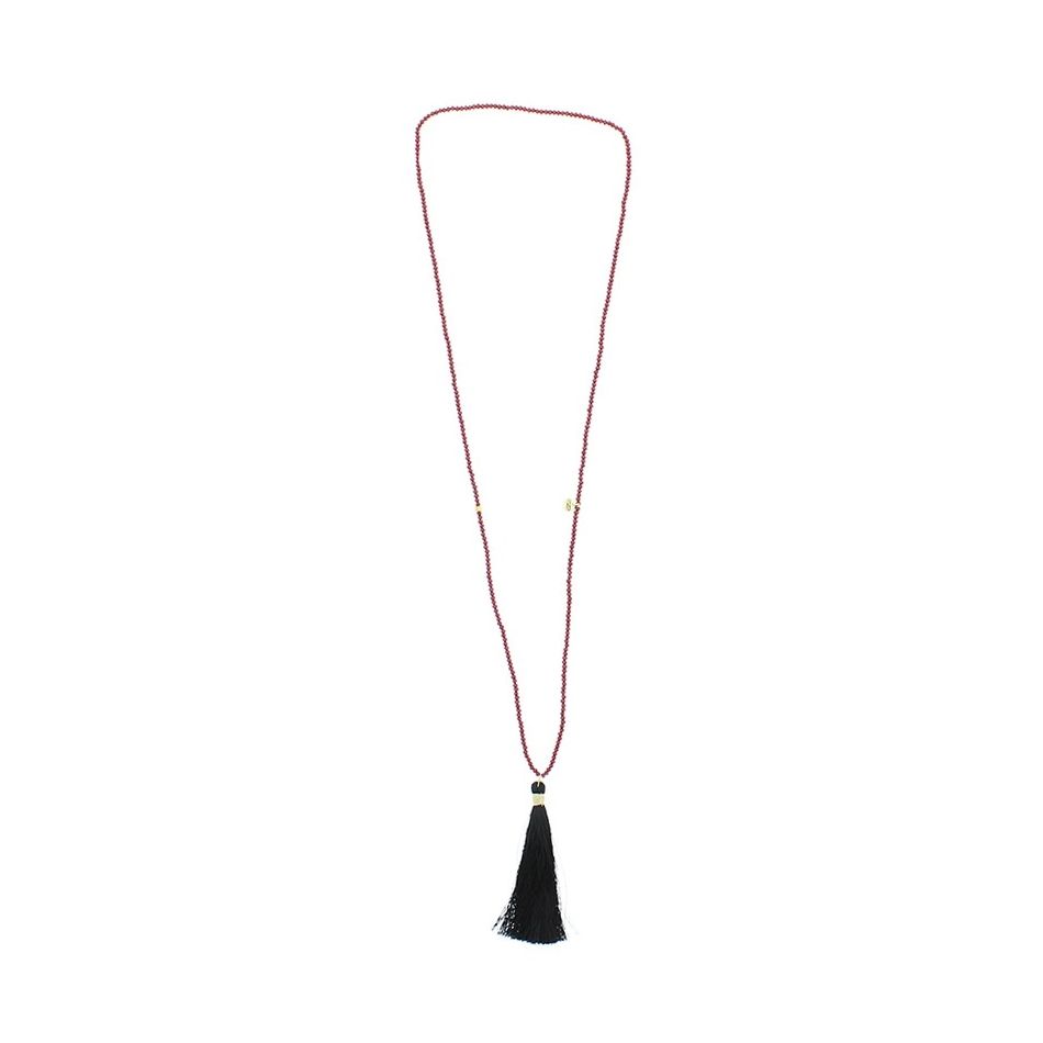 COLLAR LARGO COLGANTE FLECO