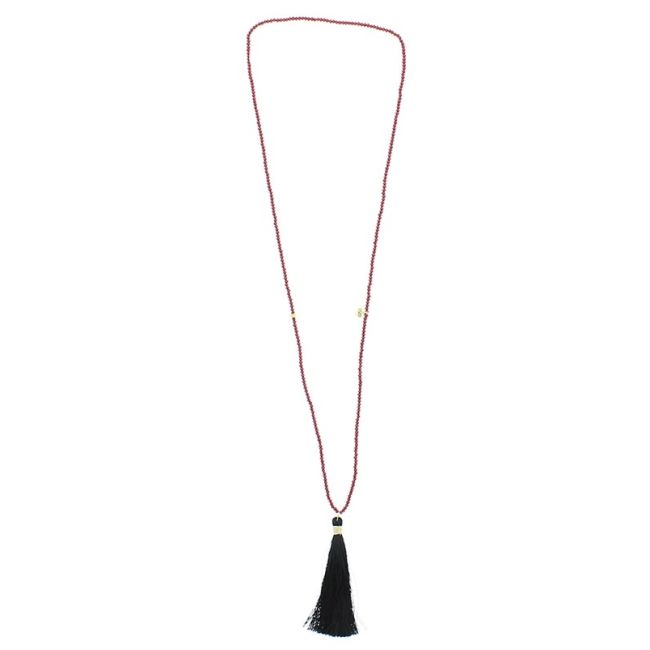 LONG FRINGE PENDANT NECKLACE
