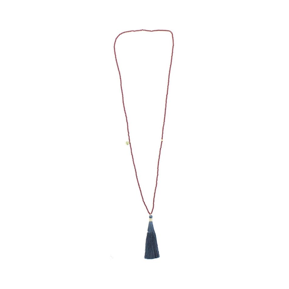 LONG FRINGE PENDANT NECKLACE