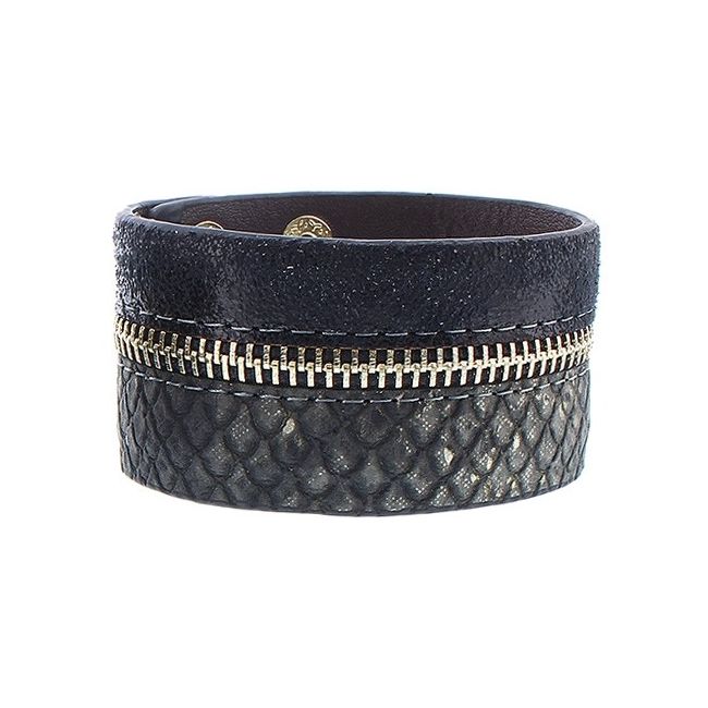 TWO-TONE ZIPPER BRACELET