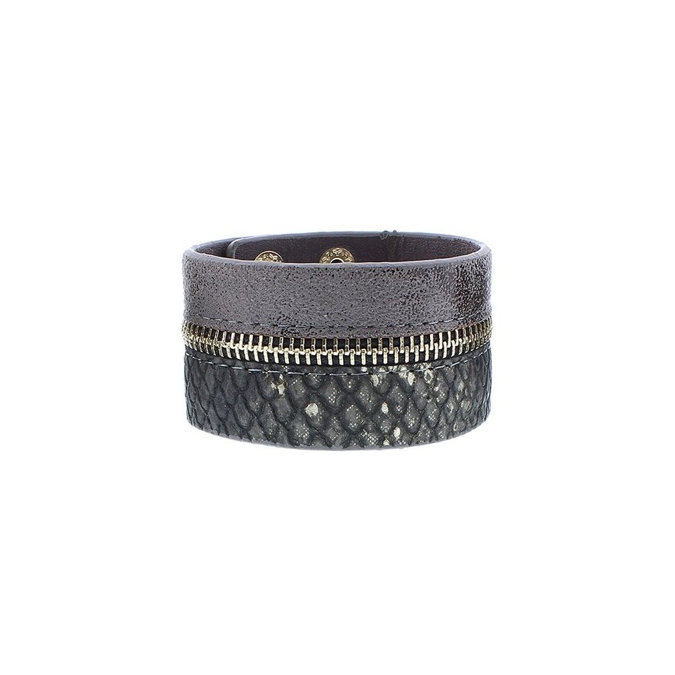 TWO-TONE ZIPPER BRACELET