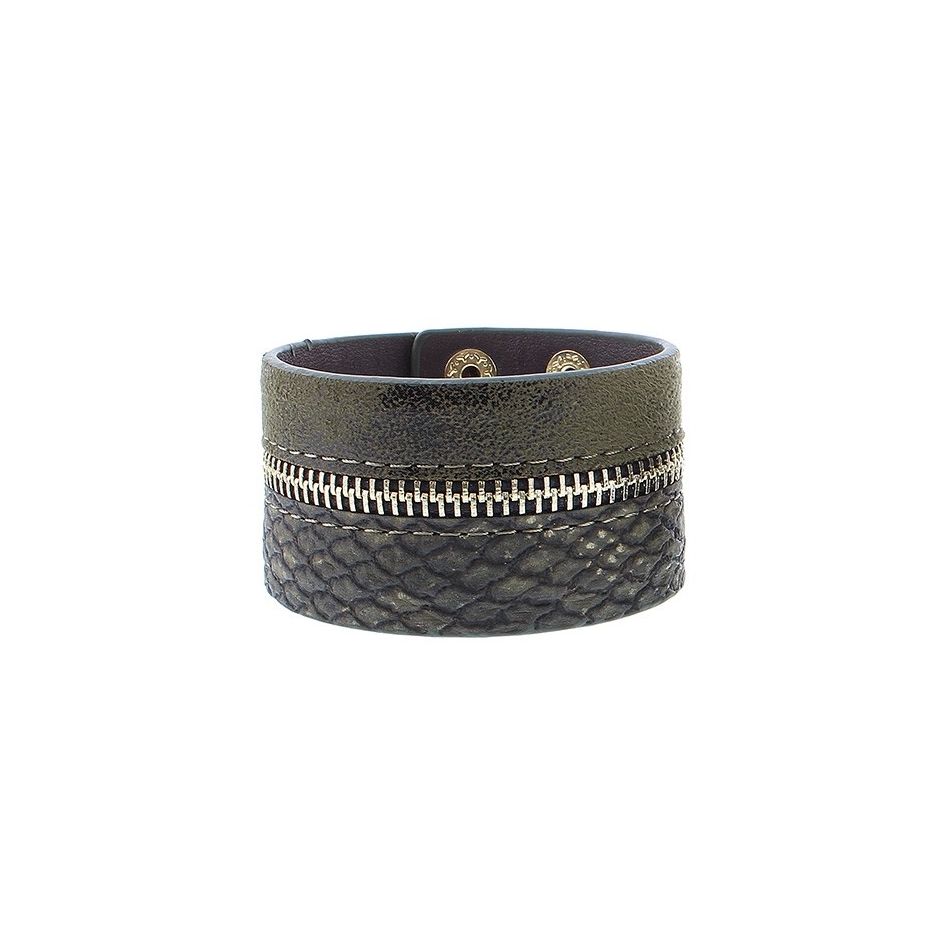 TWO-TONE ZIPPER BRACELET