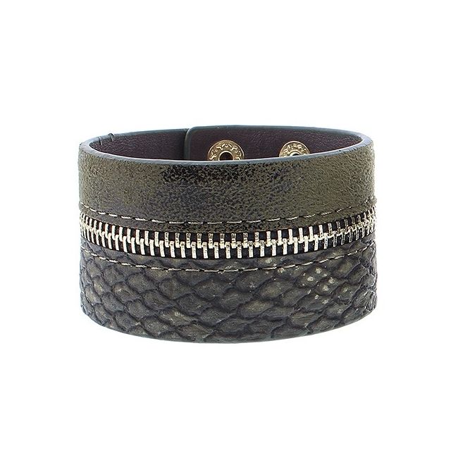 TWO-TONE ZIPPER BRACELET